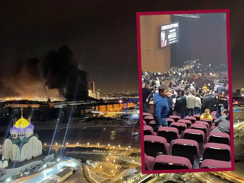 Tiroteo e incendio en sala de conciertos en Moscú