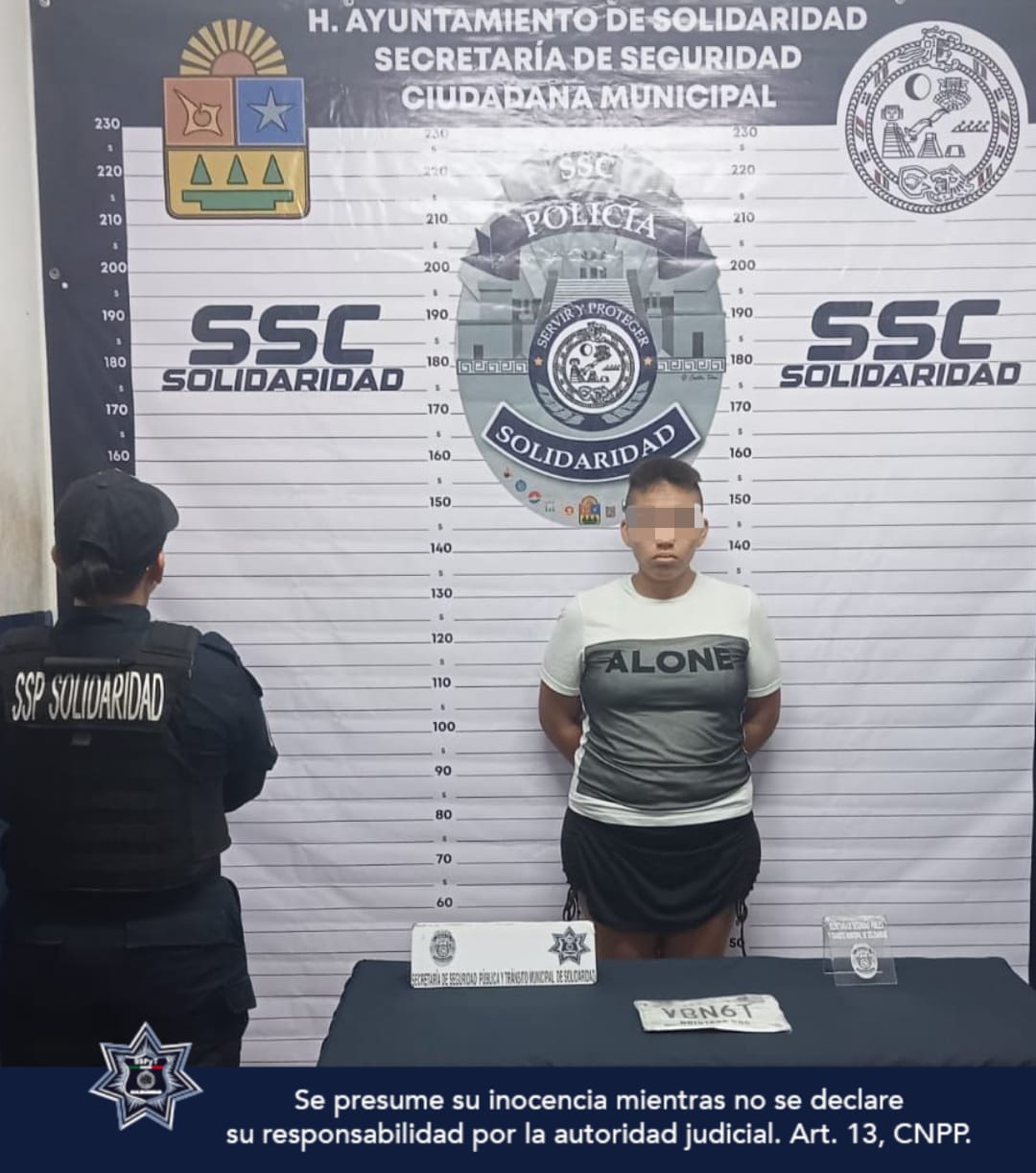 Policía Municipal de Solidaridad aseguró una motocicleta