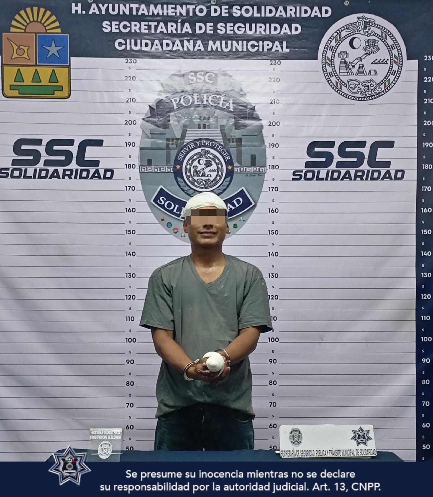 Policía Municipal de Solidaridad detiene a agresor