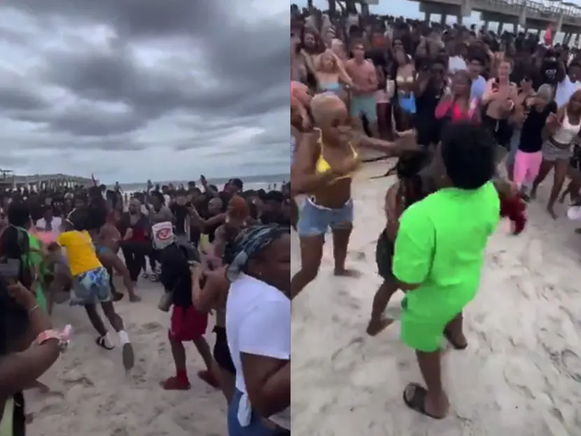 En Florida, spring break participan en pelea