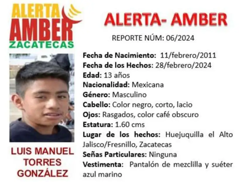 Buscan a niño que lleva 14 días desaparecido