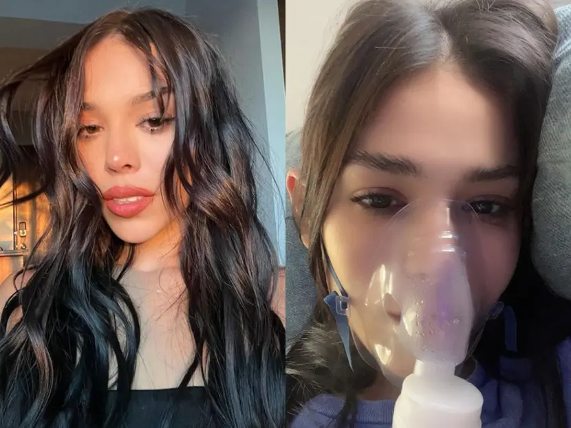 Danna Paola tiene bronquitis e influenza