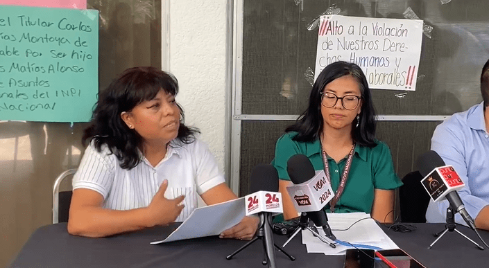 Denuncian trabajadores del INPI, malos tratos del Titular, Carlos Matías Montoya