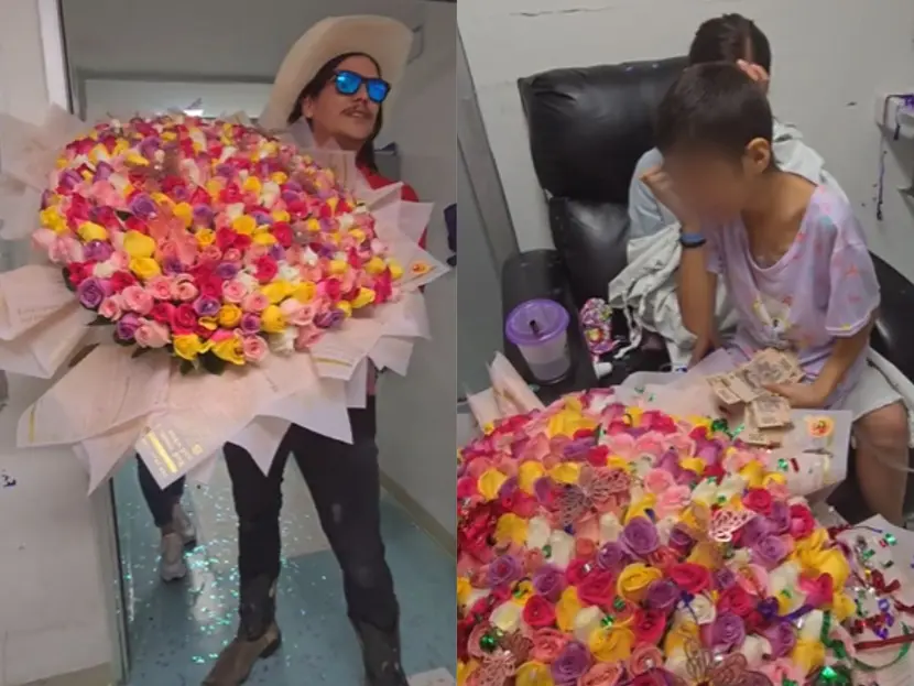 “Flores El Patrón”, sorprende a niña con cáncer