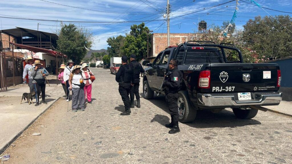 SSE brinda acompañamiento y vigilancia en la Ruta del Peregrino a Talpa de Allende