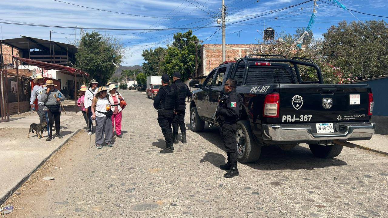 SSE brinda acompañamiento y vigilancia en la Ruta del Peregrino a Talpa de Allende
