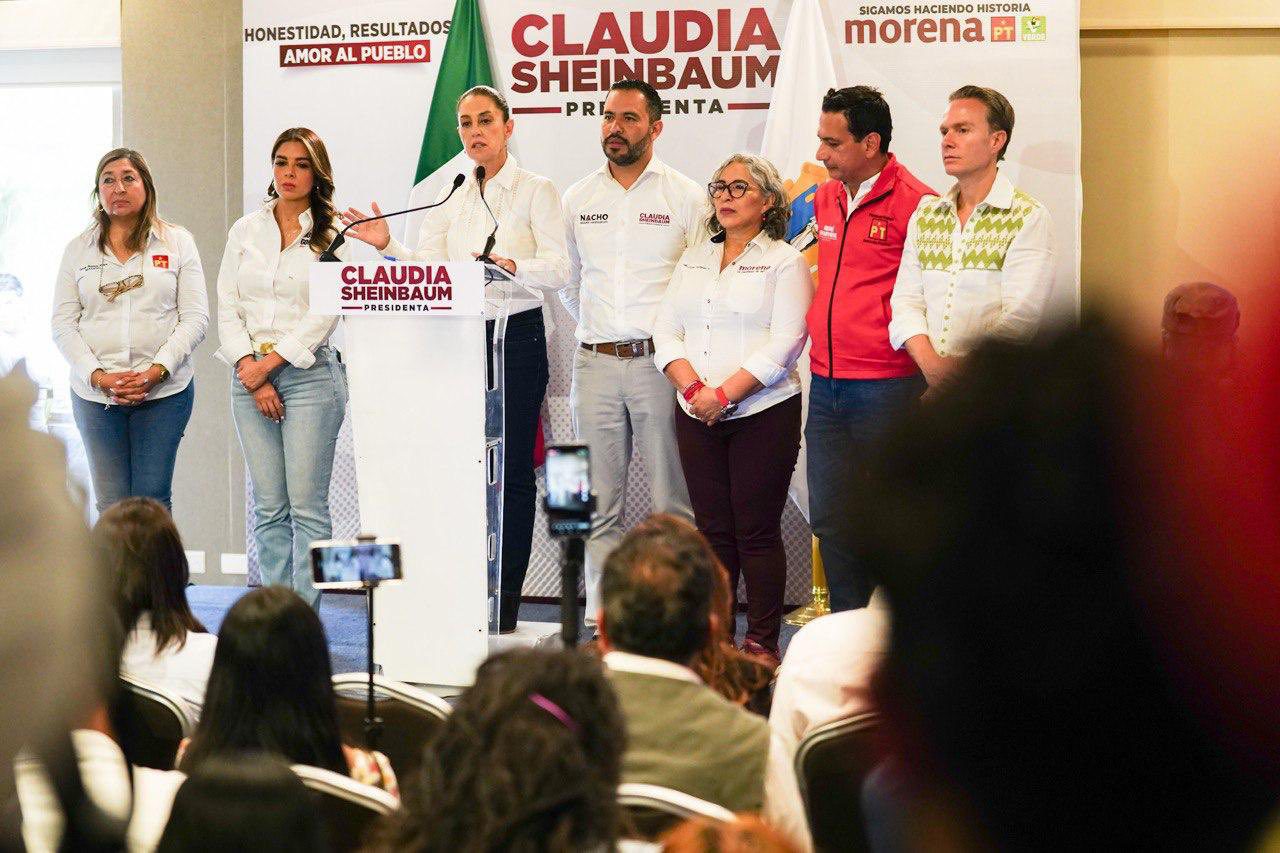 En SLP, Sheinbaum ofrece apoyo a jóvenes