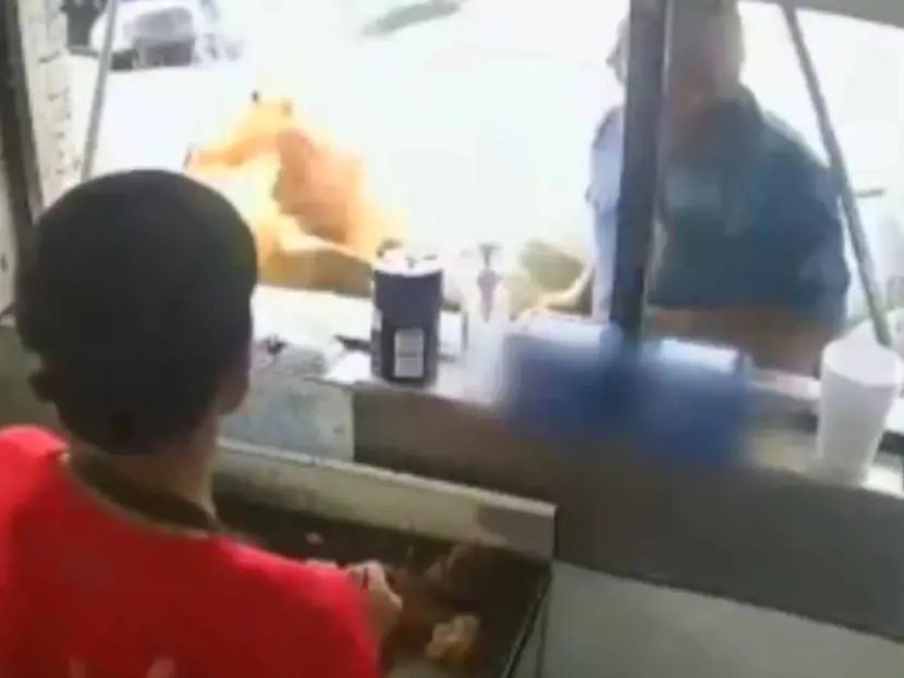 En Chihuahua, un hombre se salva de morir arrollado mientras esperaba sus tacos