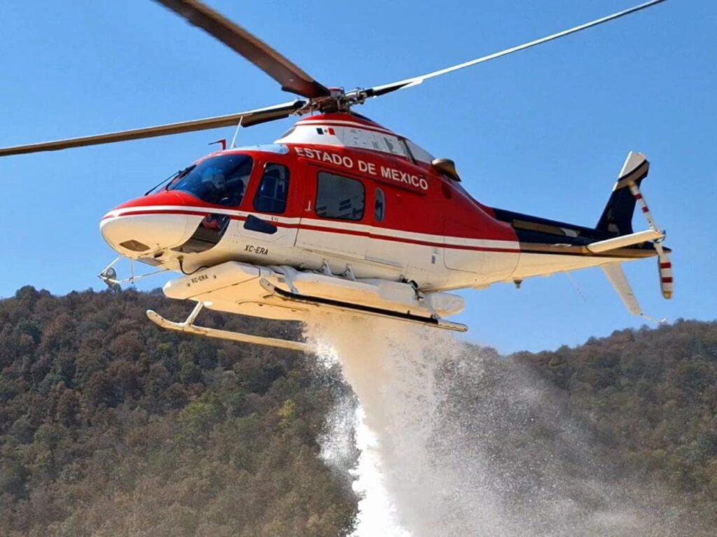 Apoya Grupo de Rescate Aéreo “Relámpagos” a Probosque en combate a incendio