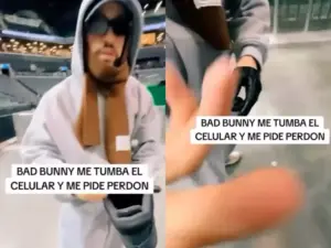 Bad Bunny tira de nuevo celular de fan