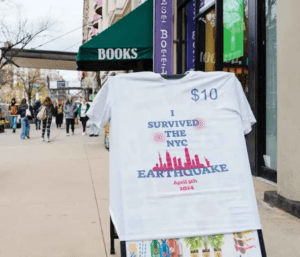 Neoyorkinos venden camisetas alusivas al temblor