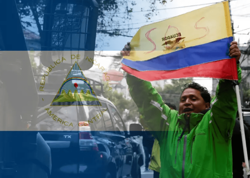 Nicaragua anuncia ruptura de relaciones diplomáticas con Ecuador