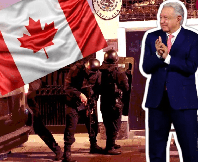AMLO celebra condena de Canadá por irrupción en embajada mexicana
