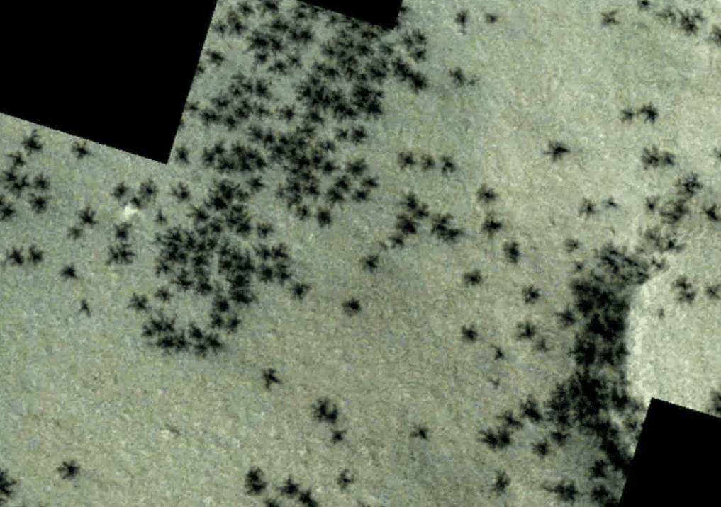 Captan misteriosas formas arácnidas en Marte