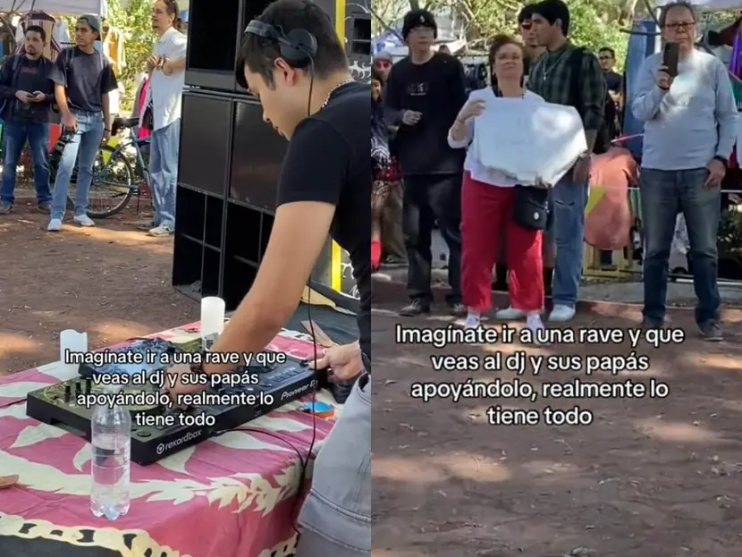 DJ hace presentación y sus padres lo van a ver para apoyarlo