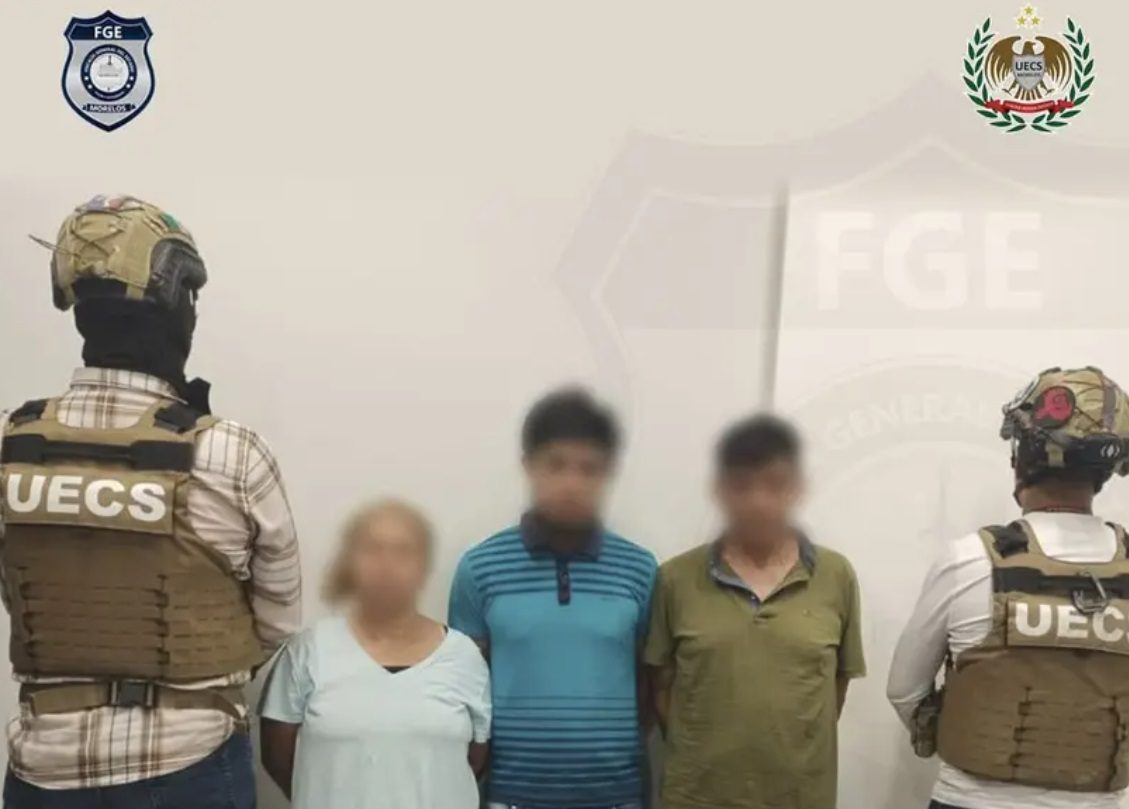 Fiscalía de Morelos detiene a tres extorsionadores en Cuautla