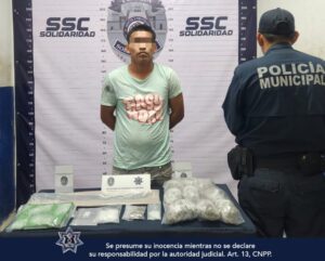 La Policía  de Solidaridad detiene a un hombre con droga