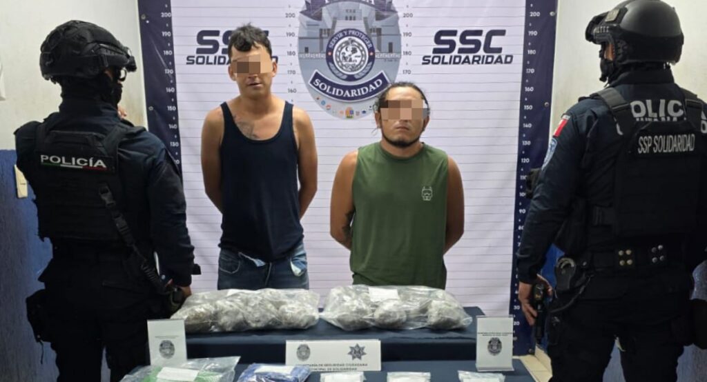 Policías de Solidaridad detienen a 2 sujetos por distribuir de drogas