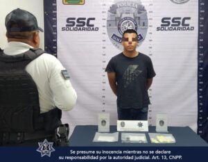 Con metanfetamina, policías de Solidaridad capturan a un hombre