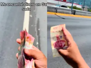 Motociclista casi muere por recoger billetes tirados en la calle