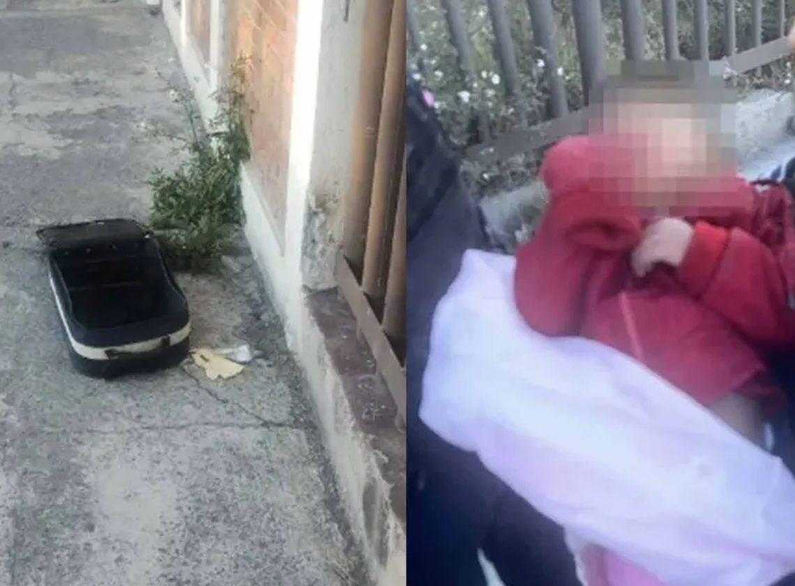 Un niño de 2 años fue dejado dentro de una maleta en Puebla