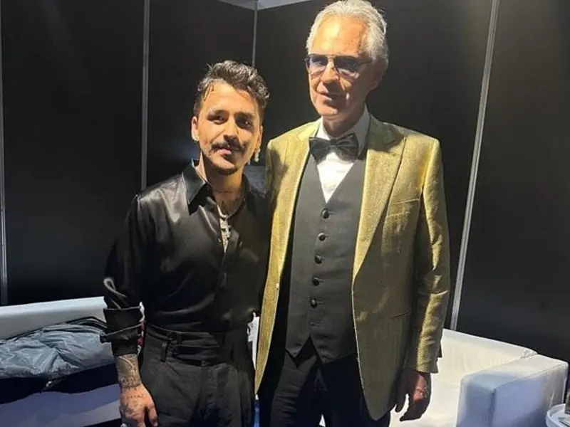 Christian Nodal es el único mexicano que cantará en aniversario de Andrea Bocelli