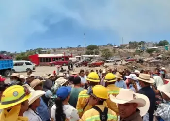 Pobladores demandan helicóptero para combatir incendio forestal en Oaxaca