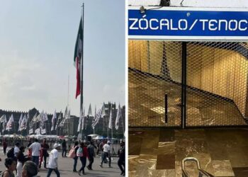 Metro Zócalo cerrado por evento de cierre de campaña de Sheinbaum en CDMX