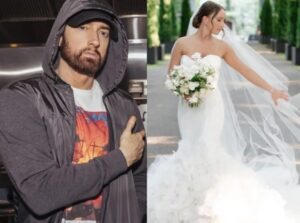 Eminem posó y bailó en la boda de su hija