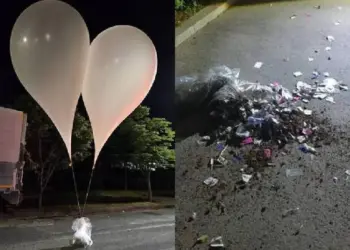 Corea del Norte lanza globos con basura y excremento a Corea del Sur