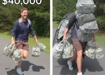 MrBeast corre cargando miles de dólares