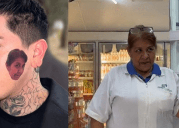 Tiktoker se ‘tatúa’ cara de vendedora y ella lo corre de la tienda