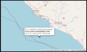 Hoy se registró un temblor de magnitud 4.0 en Zihuatanejo, Guerrero