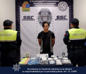 Policía de Solidaridad captura a un hombre con narcóticos