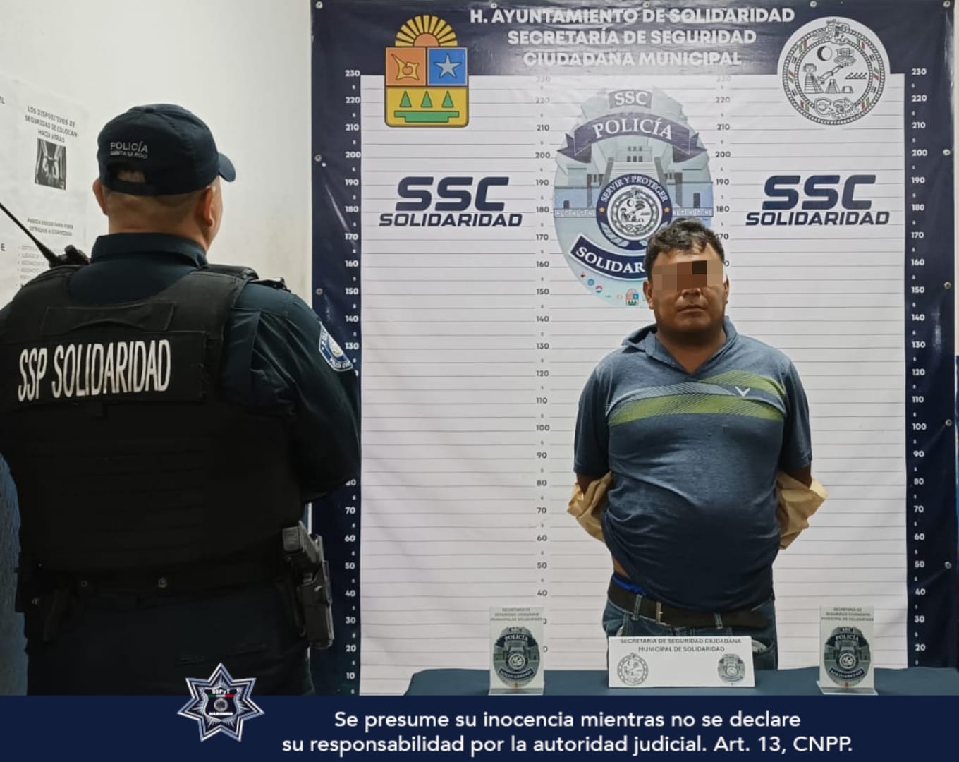 Detienen en Solidaridad a un hombre por herir a una persona con un arma