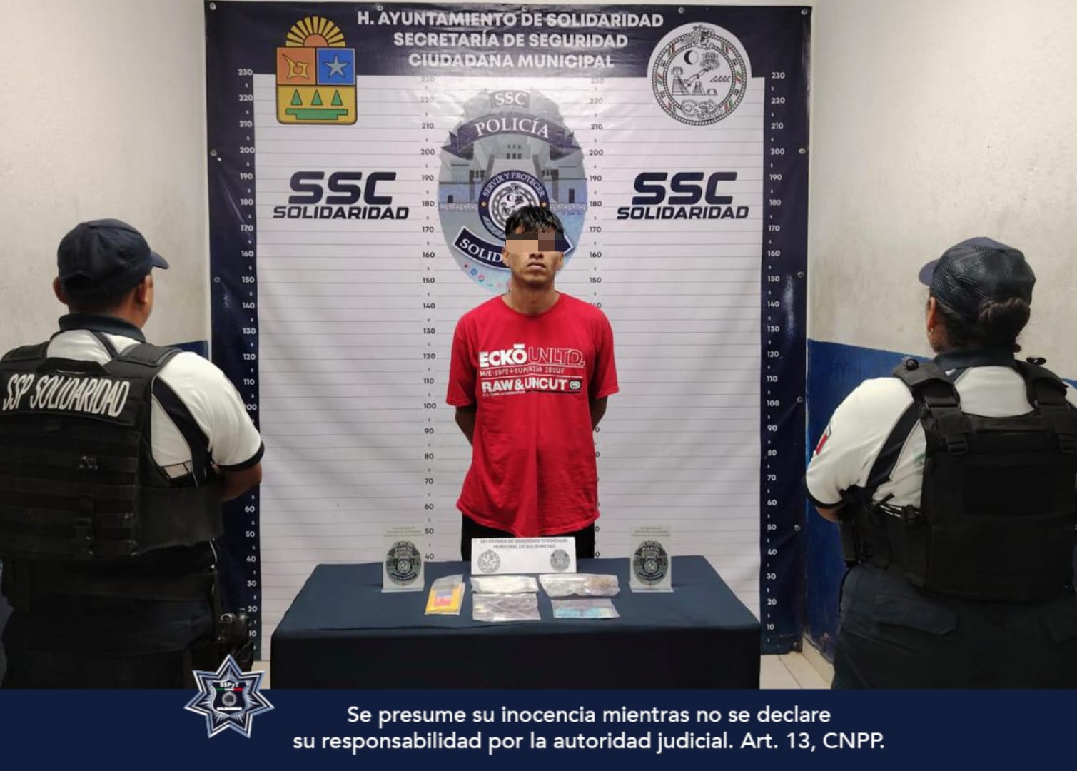 Detienen a hombre con drogas en la Quinta Avenida de Solidaridad