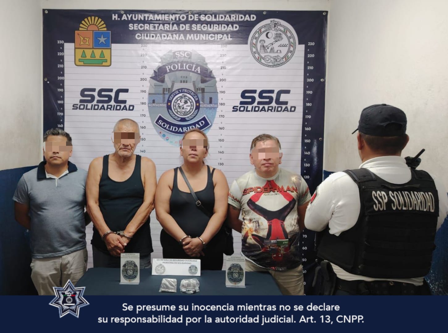 Detienen a 4 personas y aseguran vehículo relacionado con delito en Solidaridad