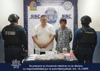 Detienen en Solidaridad a dos personas con droga