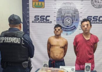 Detienen a ladrones de tienda de autoservicio en Solidaridad