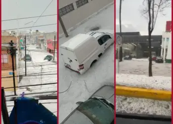Granizada provoca caída de árboles y postes en Puebla