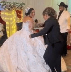 Tía pisa vestido de novia y causa revuelo en redes