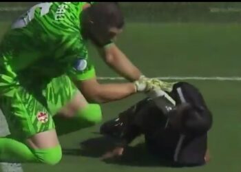 Árbitro se desmaya en partido de Perú Vs Canadá