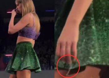 Taylor Swift se limpia los mocos en concierto