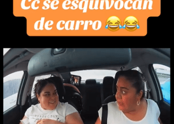 Mujer se sube a auto equivocado y se hace viral