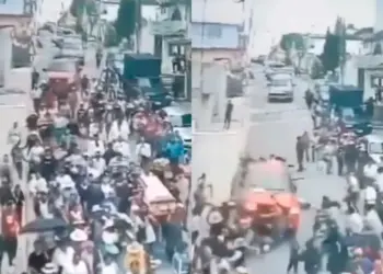 Conductor atropella cortejo fúnebre en Puebla