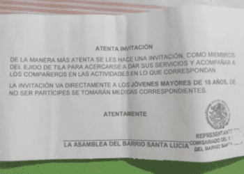 Así el folleto que repartió grupo armado para reclutar