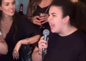 Lucero Mijares pone ambiente en cantabar en Madrid