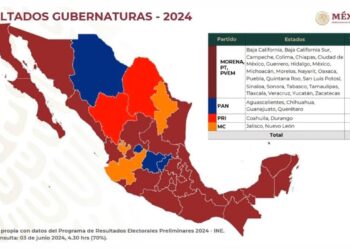Así quedó el Mapa electoral político de México