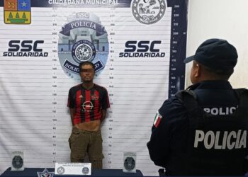 Policías de Solidaridad detienen a un hombre por allanamiento de morada