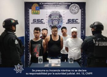 Caen 5 por portar arma de fuego en Solidaridad